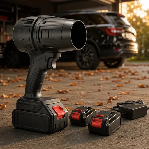 Soprador De Folhas E Po Turbo Portatil Sem Fio 48v Com 2 Baterias E Carregador Para Jardim E Garagem