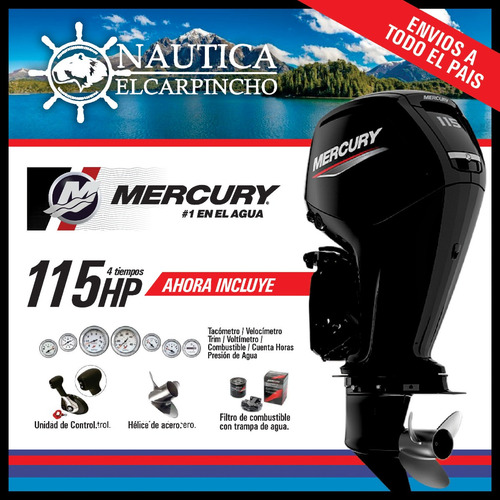 Motor Mercury 115hp 4 Tiempos Pata Larga Bariloche