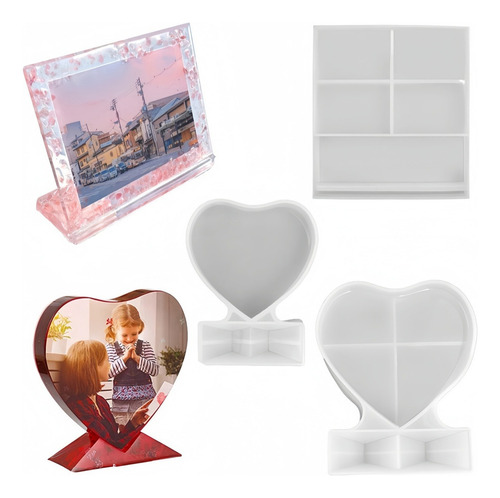 Molde De Moldura Fotográfica De Resina 3pcs