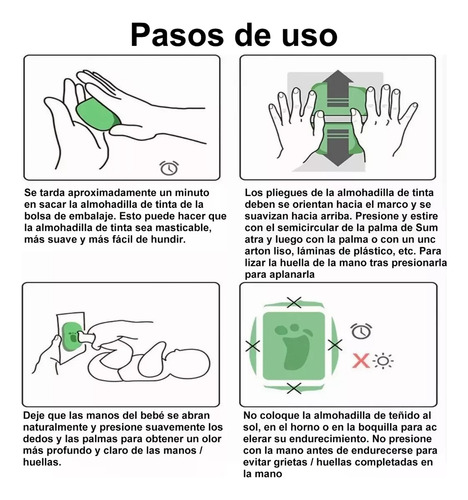 Kit De Memoria M Baby Footprint Mud Para Niños, Foto