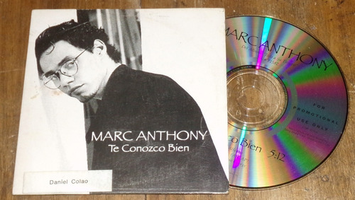 Marc Anthony Te Conozco Bien Cd Single Promo Kktus