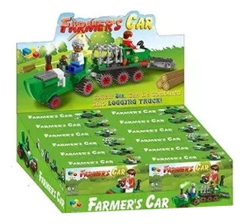 6 Bloque Para Construir Tractor De Granja Bloques Juguete