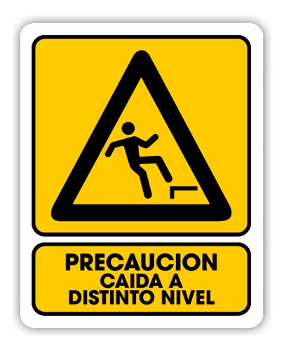 Señalamiento Precaución Caída A Distinto Nivel 30x40