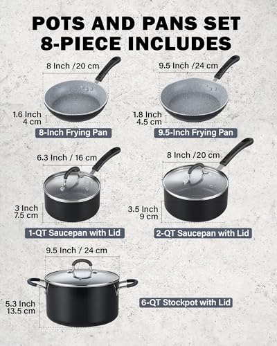 Cook N Home Juego De Utensilios De Cocina Antiadherente De C