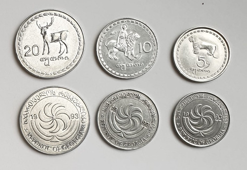 Monedas Mundiales : Georgia Set 3 Monedas Año 1993