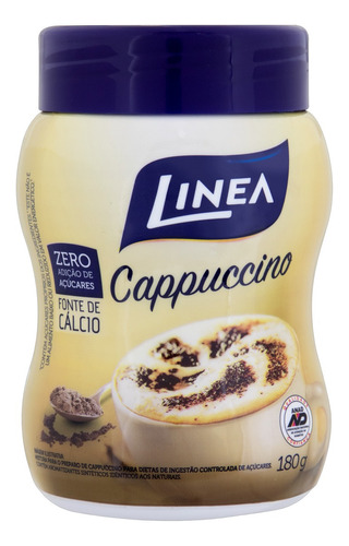 Café instantâneo cappuccino Linea Solúvel tradicional sem glúten pote 180 g