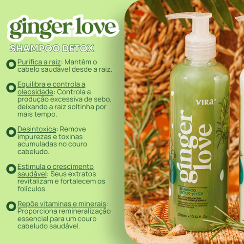 Shampoo Purificante Ginger Love Com Gengibre 300ml