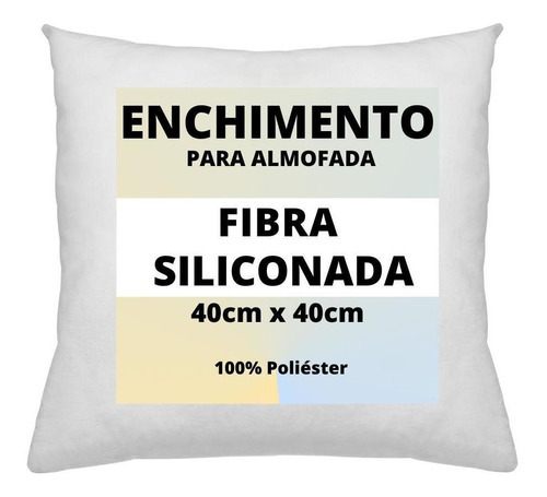 1 Refil Para Enchimento De Almofada 40x40 Cm Silicone Cor Preto