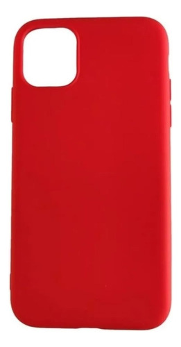 Carcasa Para iPhone 11 Pro Slim Marca Cofolk + Mica Vidrio Color Rojo
