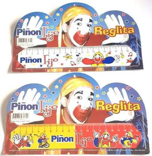 Piñon Fijo Regla / Reglita Regalo Souvenir Cotillón Payaso