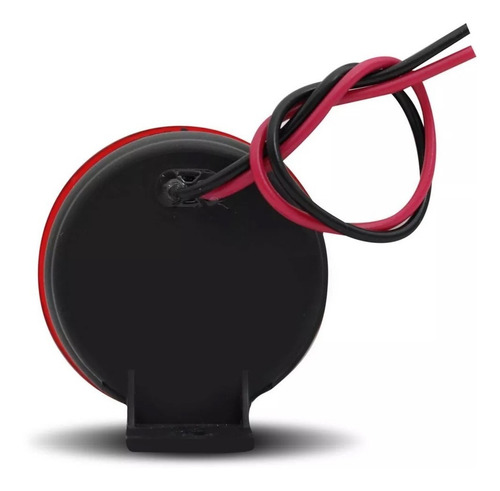Sirene Ré Piezo 6 Tons Com Led Vermelho 12v 0,36w Universal