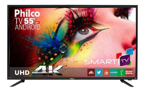 Imagem 1 de 4 de Smart Tv Philco Ph55a17dsgwa Led 4k 55 Tela Queimada