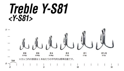 Garateia Decoy Treble Super Heavy Duty Y-s81 6un. Tamanho 2