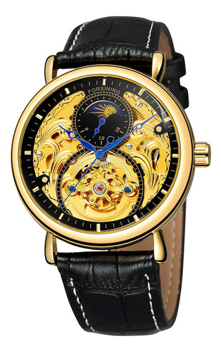 Forsining Hombres Relojes Automáticos Tourbillon Esqueleto R