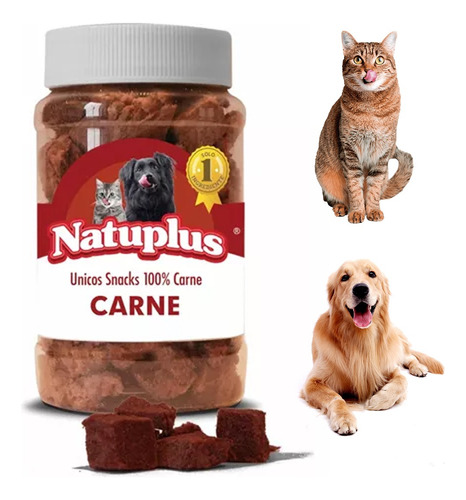 Alimento Snacks Carne Perro Gatos Hurones Natuplus X500 Ml