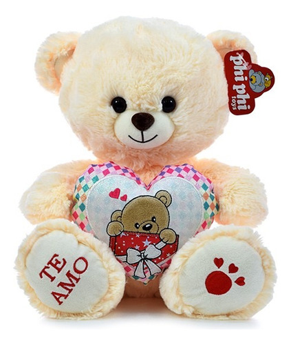 Peluche Oso Con Corazón 32cm Phi Phi Toys 5473