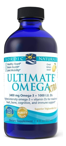 Nordic Naturals Ultimate Omega 3 Líquido 3400mg Limon ,