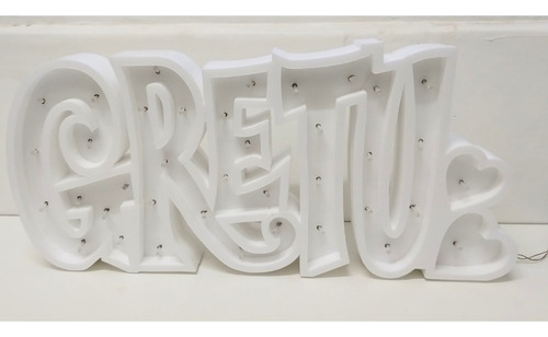 Nombre Con Luces Led X 20 Cm 6 A 9 Letras Tu Nombre Pintado