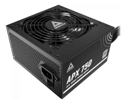 Fonte Montech Apx750, 750w, 80 Plus White, Pfc Ativo, Preto