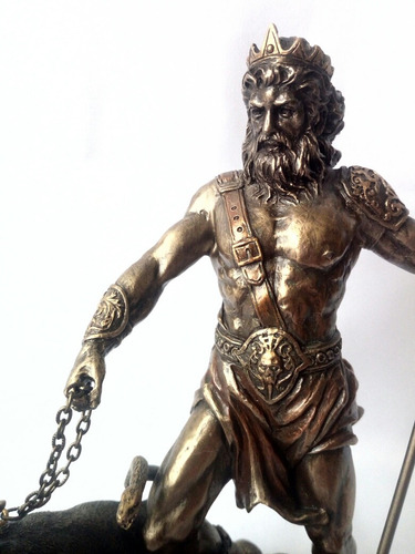 Figura Hades (dios Inframundo) Resina Abalastro Baño Bronce