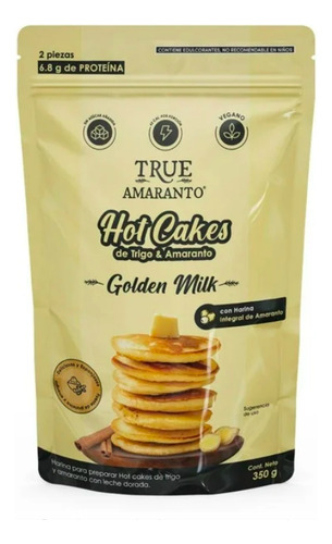 Harina Para Hot Cakes True Amaranto Golden Milk 6 Pz De 350g