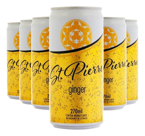 Agua Tônica St. Pierre Ginger Lata 270ml 6 Unidades