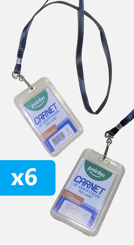 Porta Carnet Transparente Medida 8.5cm X 55 Cm Incluye Cinta