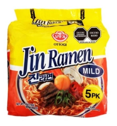 Ottogi Jin Ramen Mild Ottogi 5 piezas 120g