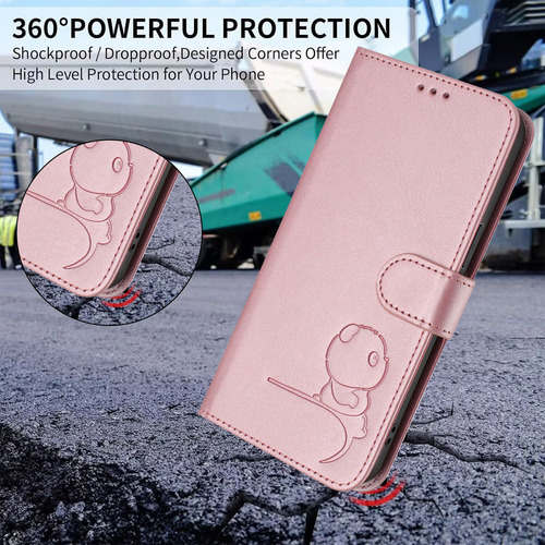 Funda Tipo Cartera Con Temática De Panda Para Cubot Note 40/p50/a10/a20/a30/max 5, Cierre Magnético, 3 Ranuras Para Tarjetas, A Prueba De Golpes