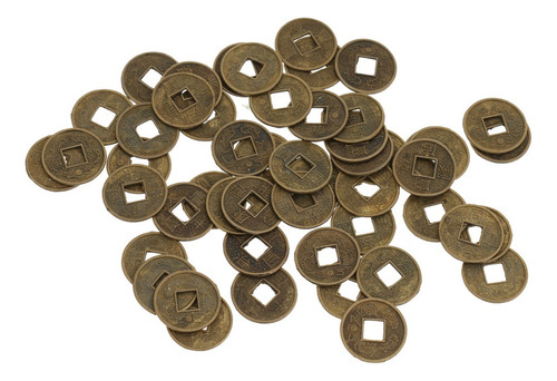 Set De 50 Piezas Moneda Chino De Feng Shui Antigua Fortuna