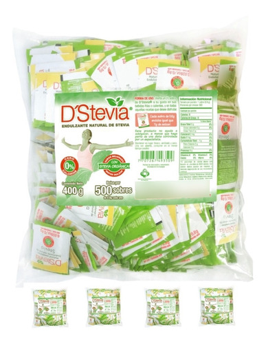 Stevia Natural Bolsa 500 Sobres - Unidad a $156