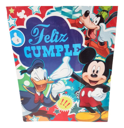 Afiche Feliz Cumple 54 X 40 Mickey Mouse X 1 U. Cotillón