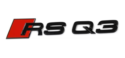 Emblema Trasero Audi Rs Q3 Rsq3 Negro Mate