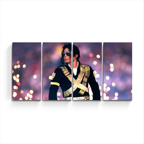 Cuadro Grande Poliptico Michael Jackson Rey Del Pop Música