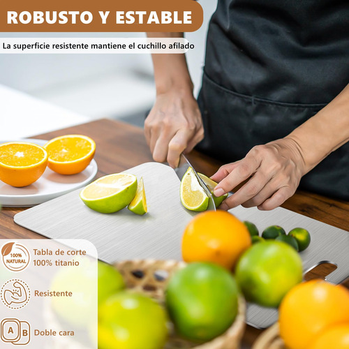 Tábua De Cortar Titânio Duplo De 3 Peças, Tábua De Cortar