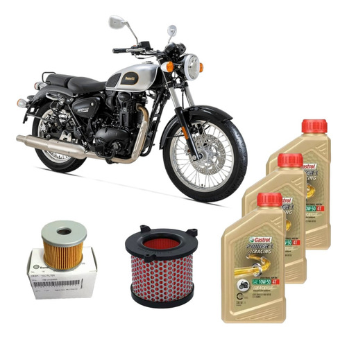 Kit Service Benelli Imperiale Filtro Aceite+aire+3lts Aceite