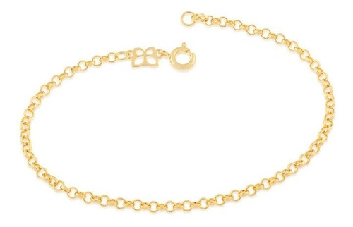 Pulseira Rommanel Banhado A Ouro Fio Elo Português 550426
