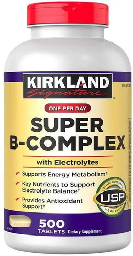 Super B-complex Kirkland,500 Tabletas !!