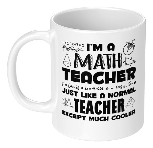 Xildew Im A Math Teacher Much Cooler 11 Oz Taza De Café Dive