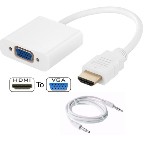 Adaptador Conversor Hdmi Salida Hembra Vga + Audio_