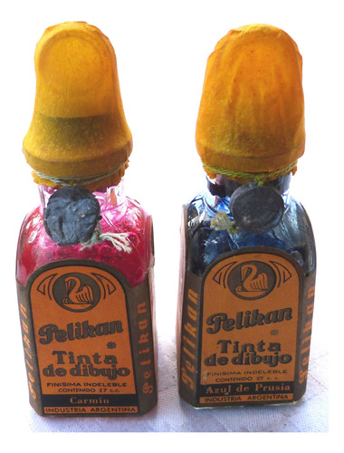 Monijor62-antiguo Coleccion Pelikan 2 Frascos Tintas Cerrado (Usado)