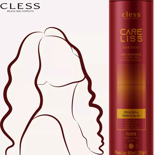 Kit 3 Spray Fixação Hidratação Care Lis Forte 400ml Charming