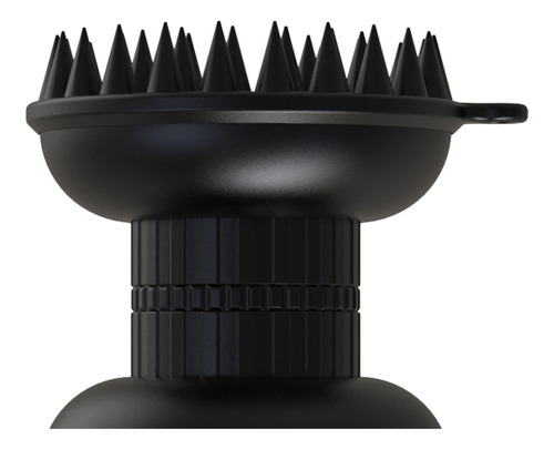 Suave Silicona Cepillo Pelo Cabezal De Cepillo Doble, Negro