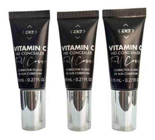 Imagen 4 de 6 de Vitamina C Concealer Corrector Hd Alta Cobertura Idraet