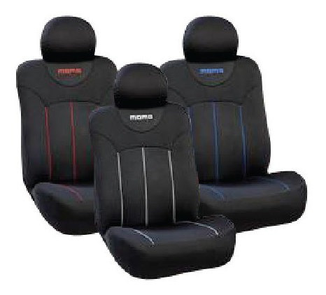 Cubreasiento Momo Negro Y Gris Mod 010