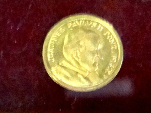 Medalla Moneda Oro 8k Papa Juan Pablo I I Hecha Italia (Usado)