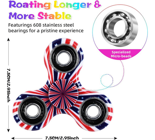 Paquete De 12 Juguetes Fidget Spinner, Finger Spinner Fidget