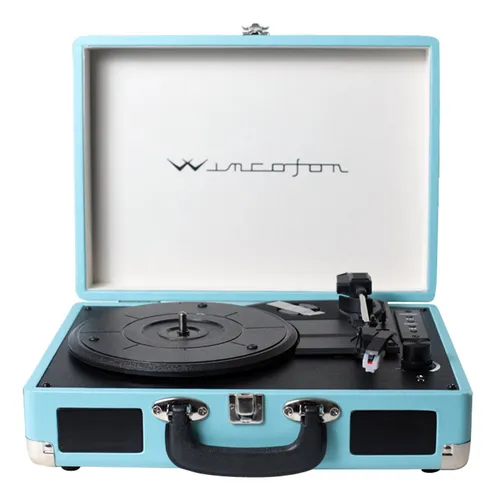 Tocadiscos Vinilo Bluetooth Vintage Portatil Winco Fon W407