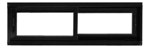 Ventana Corrediza Modena 200x60 Aluminio Negro V.4mm