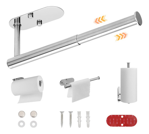 Nhznjk Soporte Toalla Papel Retractil Acero Inoxidable Para